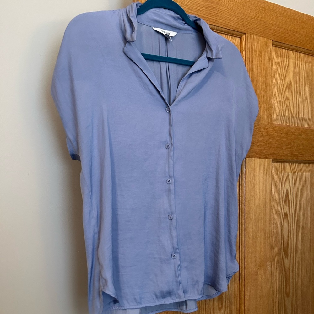 Drapey button-down blouse